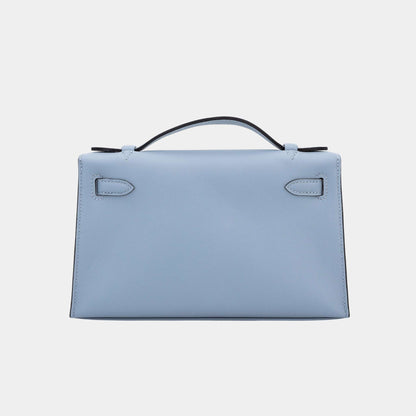 Kelly Pochette Swift Bleu Lin PHW