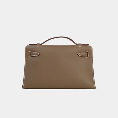 Kelly Pochette Swift Etoupe GHW