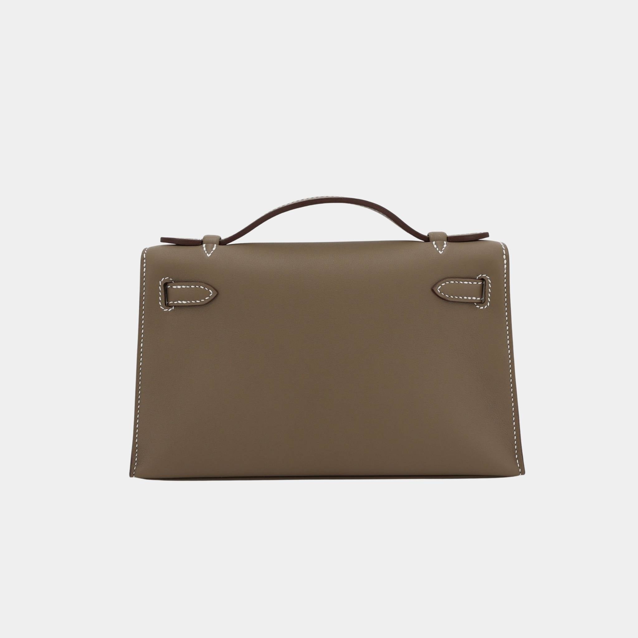 Kelly Pochette Swift Etoupe PHW