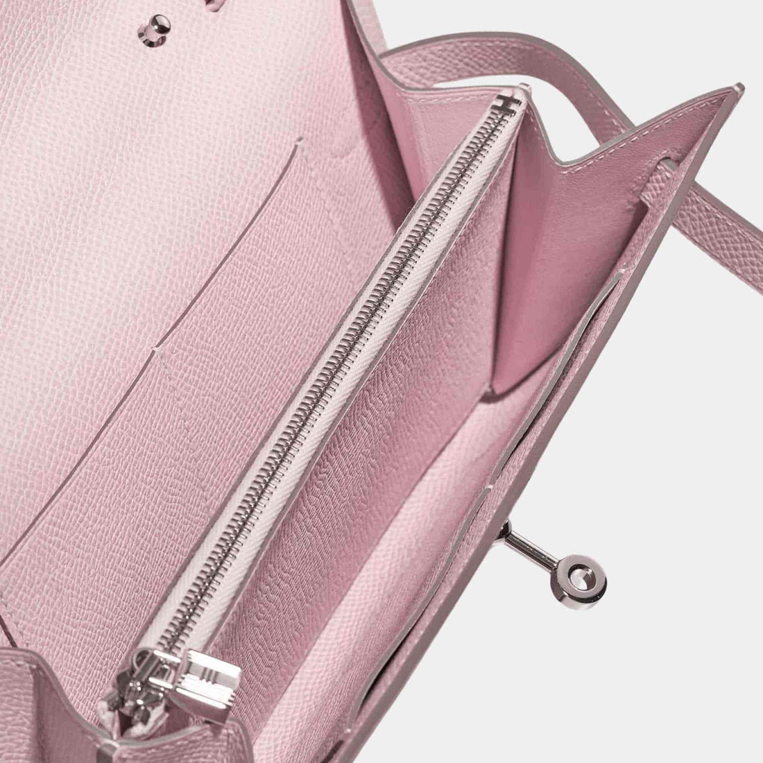 Kelly To Go Wallet Epsom Mauve Pale
