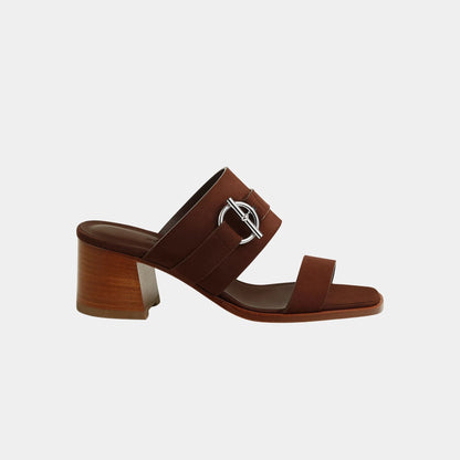 Kute 60 Heeled Sandals in Suede Goatskin