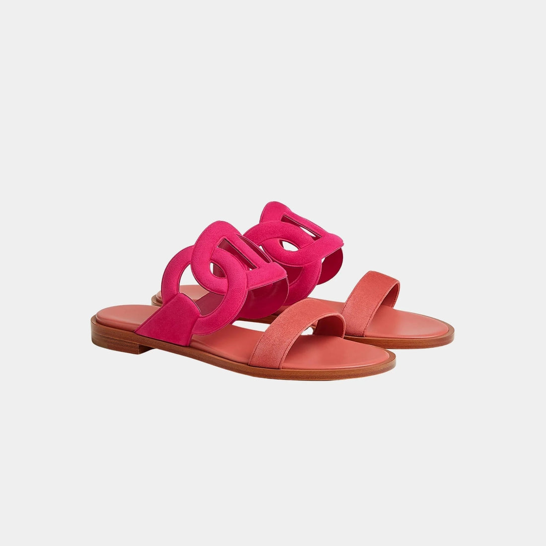 Lagoon Sandals Two-tone Suede Goatskin