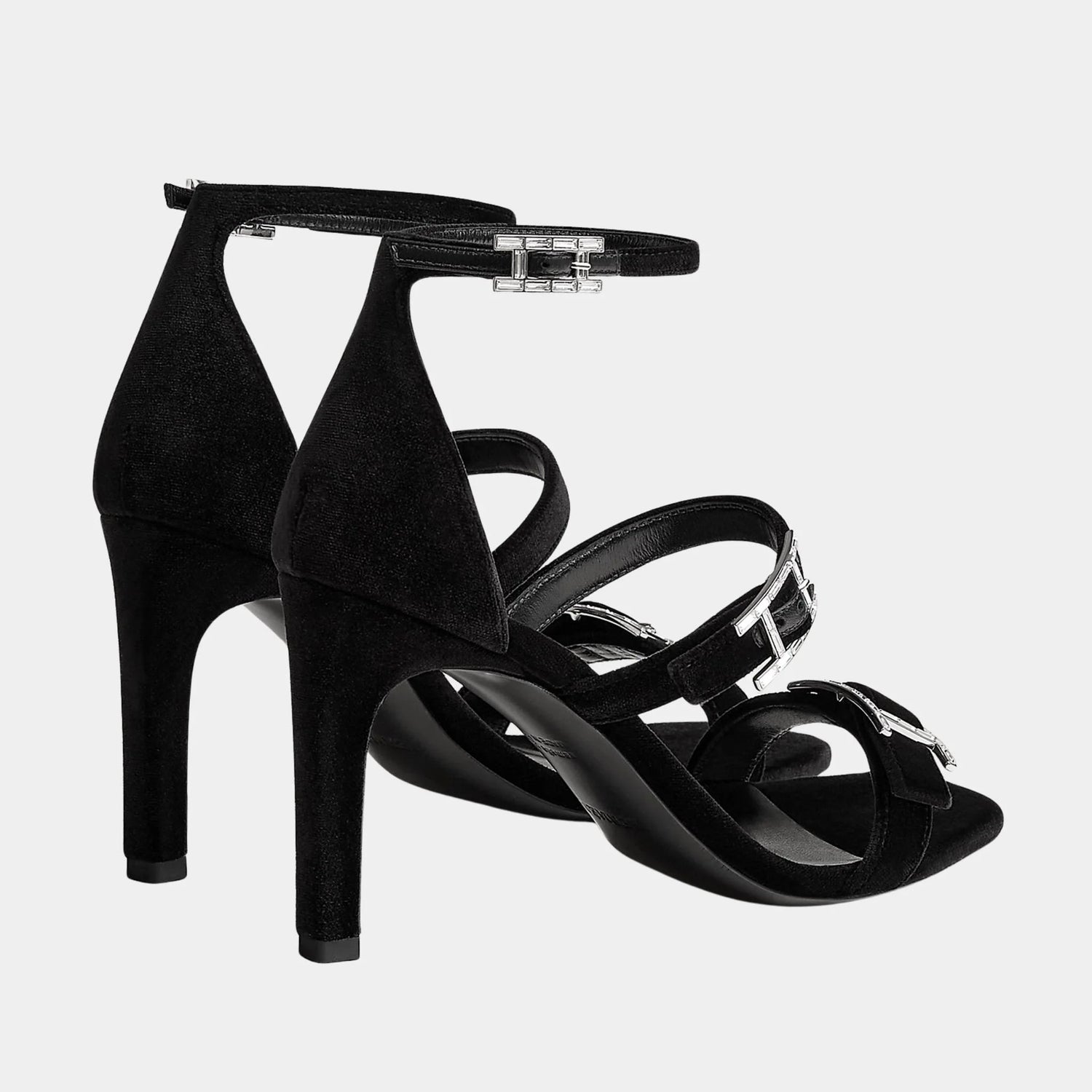 Liv 90 Sandals in Velvet Fabric
