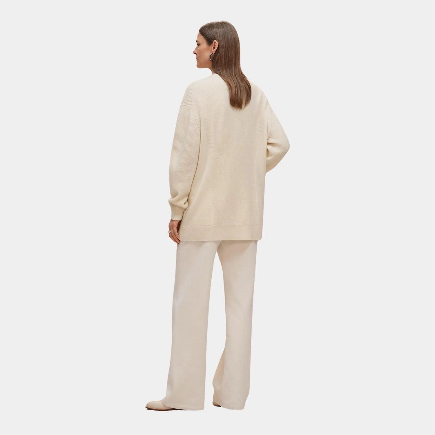 Long Cardigan in Plain Scottish Cashmere