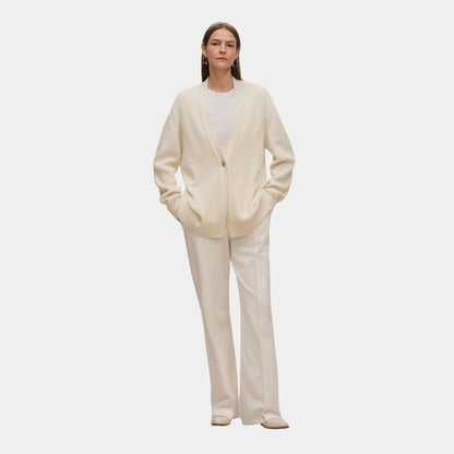 Long Cardigan in Plain Scottish Cashmere