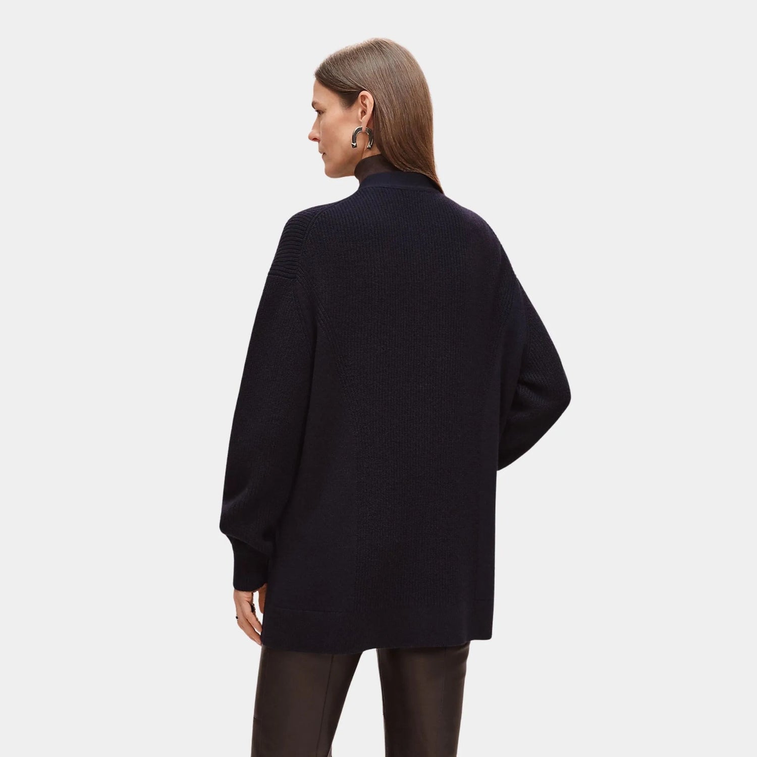 Long Cardigan in Plain Scottish Cashmere