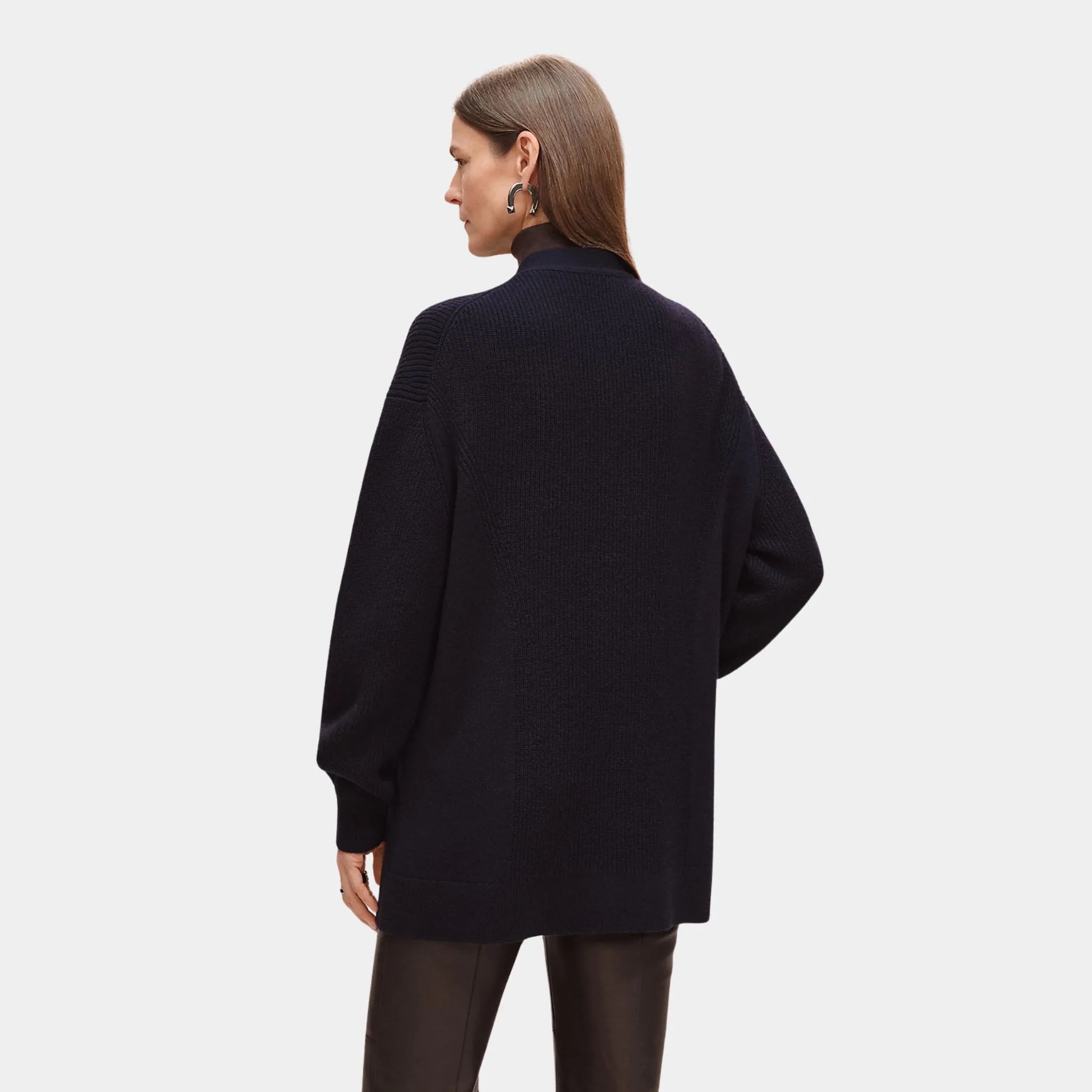 Long Cardigan in Plain Scottish Cashmere