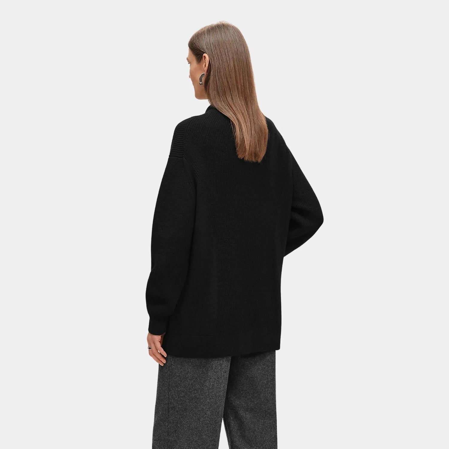 Long Cardigan in Plain Scottish Cashmere