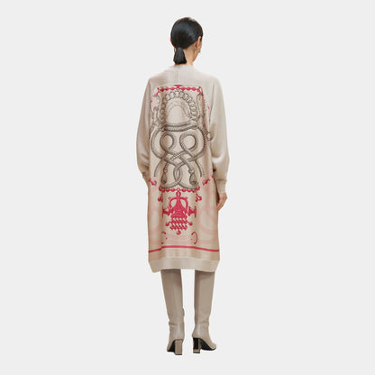 Long-sleeved Twillaine Cardigan with Palefroi Remix Print