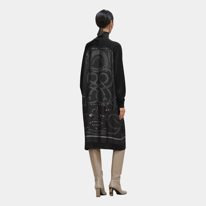 Long-sleeved Twillaine Cardigan with Palefroi Remix Print