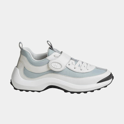 Loop Sneakers in Parachute Fabric and Calfskin