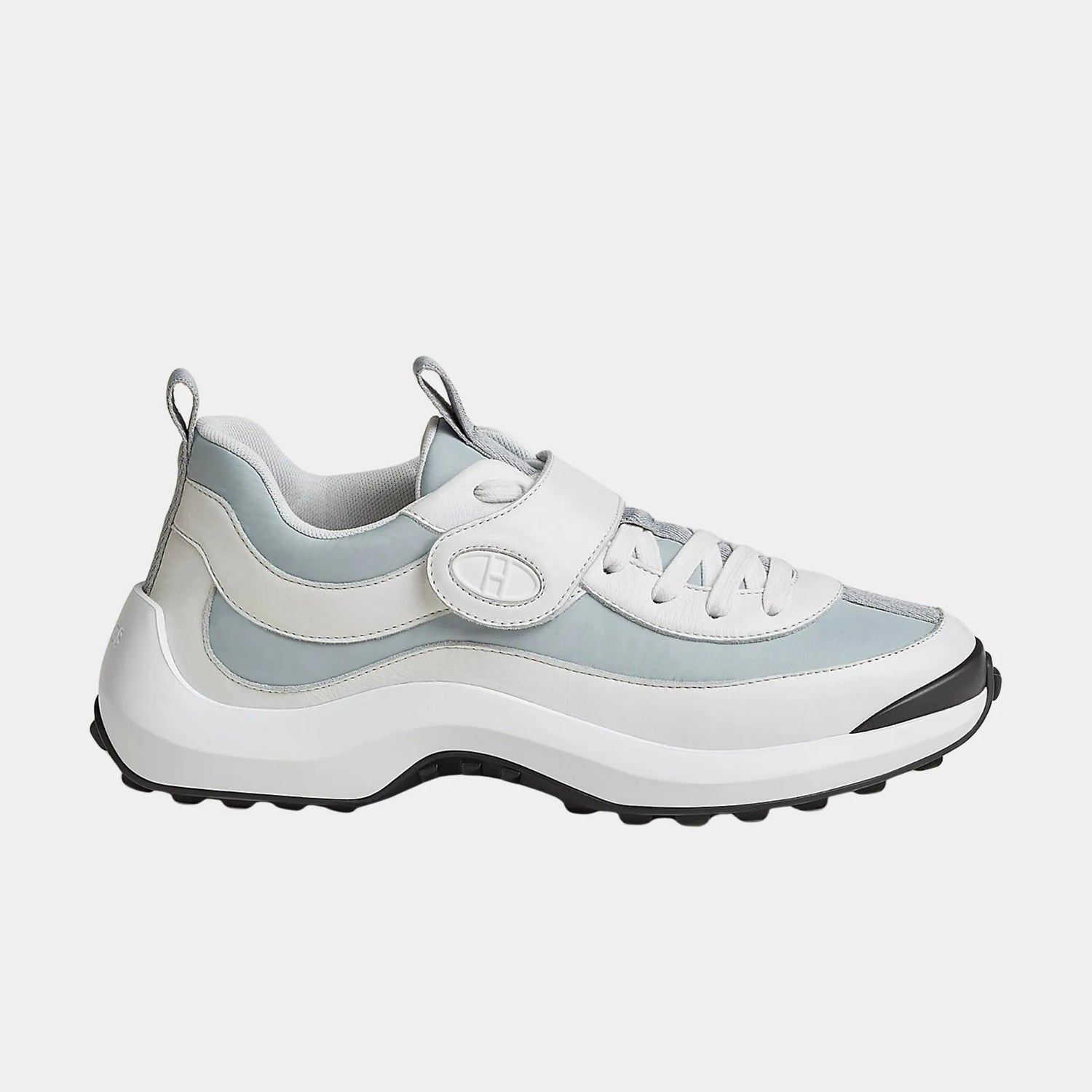 Loop Sneakers in Parachute Fabric and Calfskin