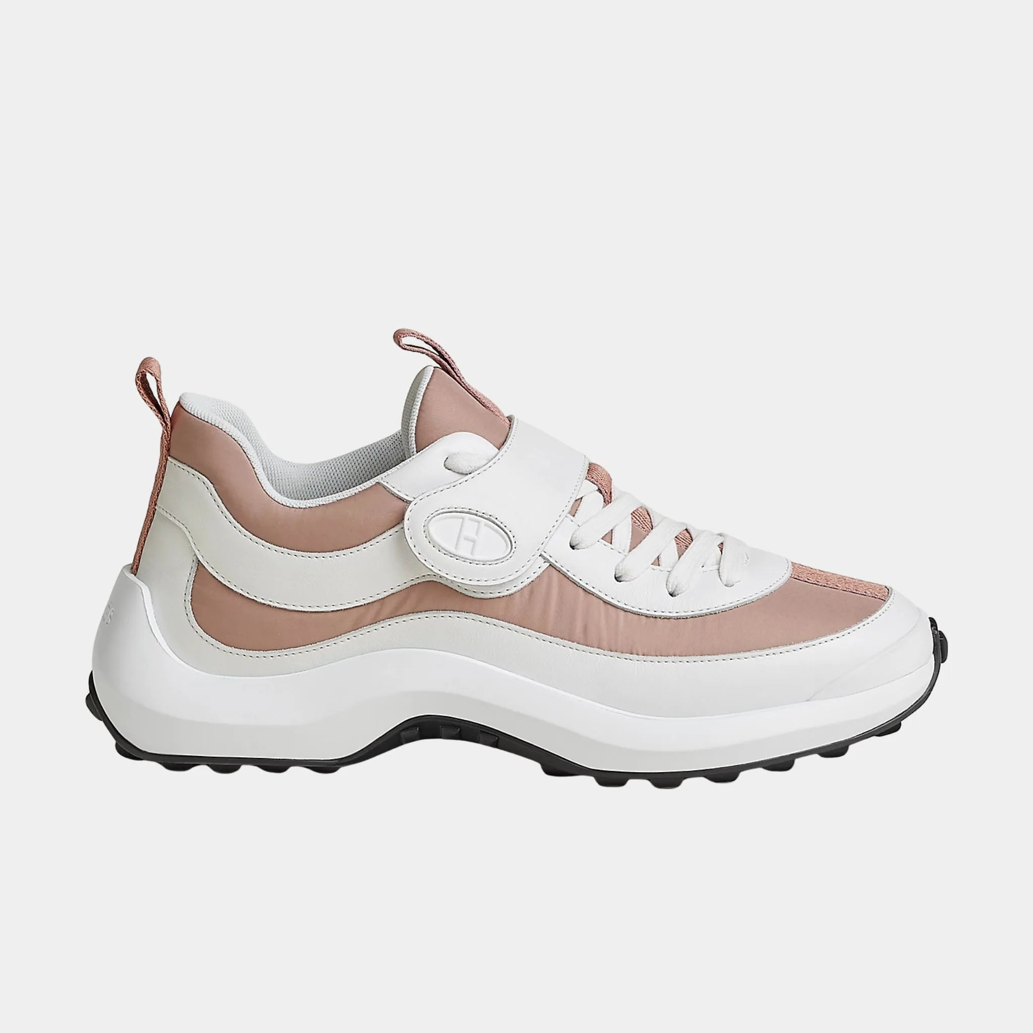 Loop Sneakers in Parachute Fabric and Calfskin