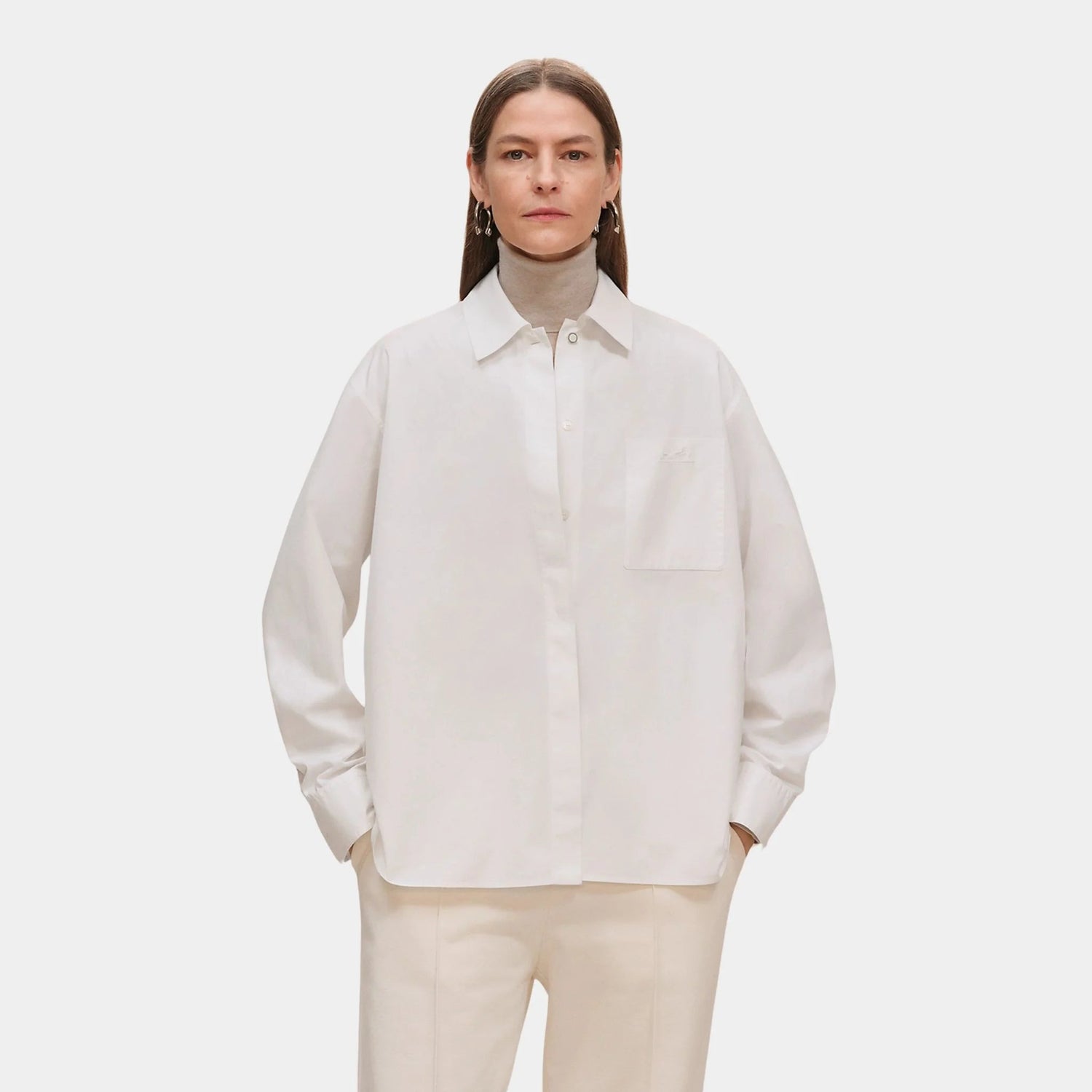 Loose-fitting Cotton Twill Shirt