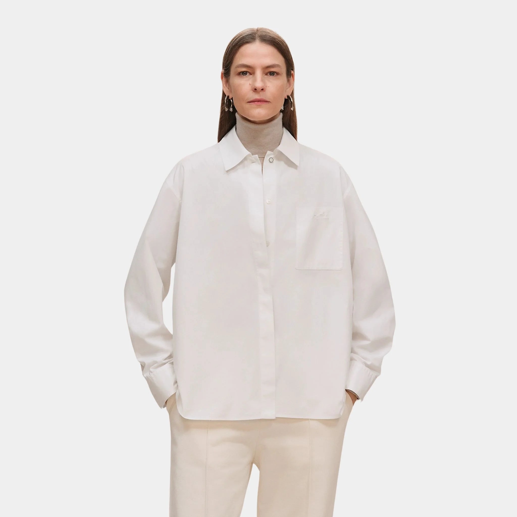 Loose-fitting Cotton Twill Shirt