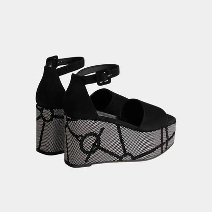 Luminous 35 Platform Sandals in Suede Goatskin