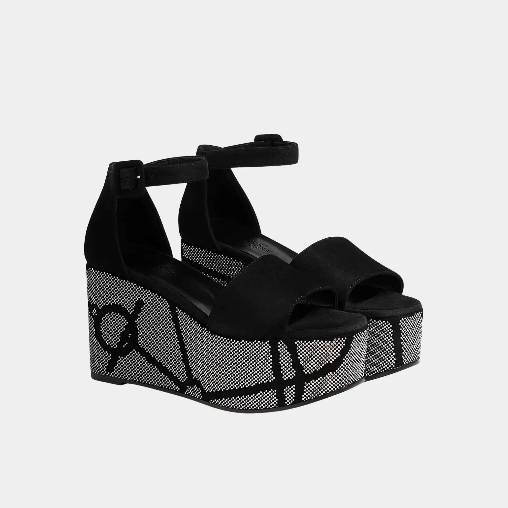 Luminous 35 Platform Sandals in Suede Goatskin
