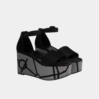 Luminous 35 Platform Sandals in Suede Goatskin