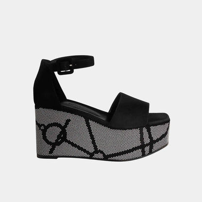 Luminous 35 Platform Sandals in Suede Goatskin
