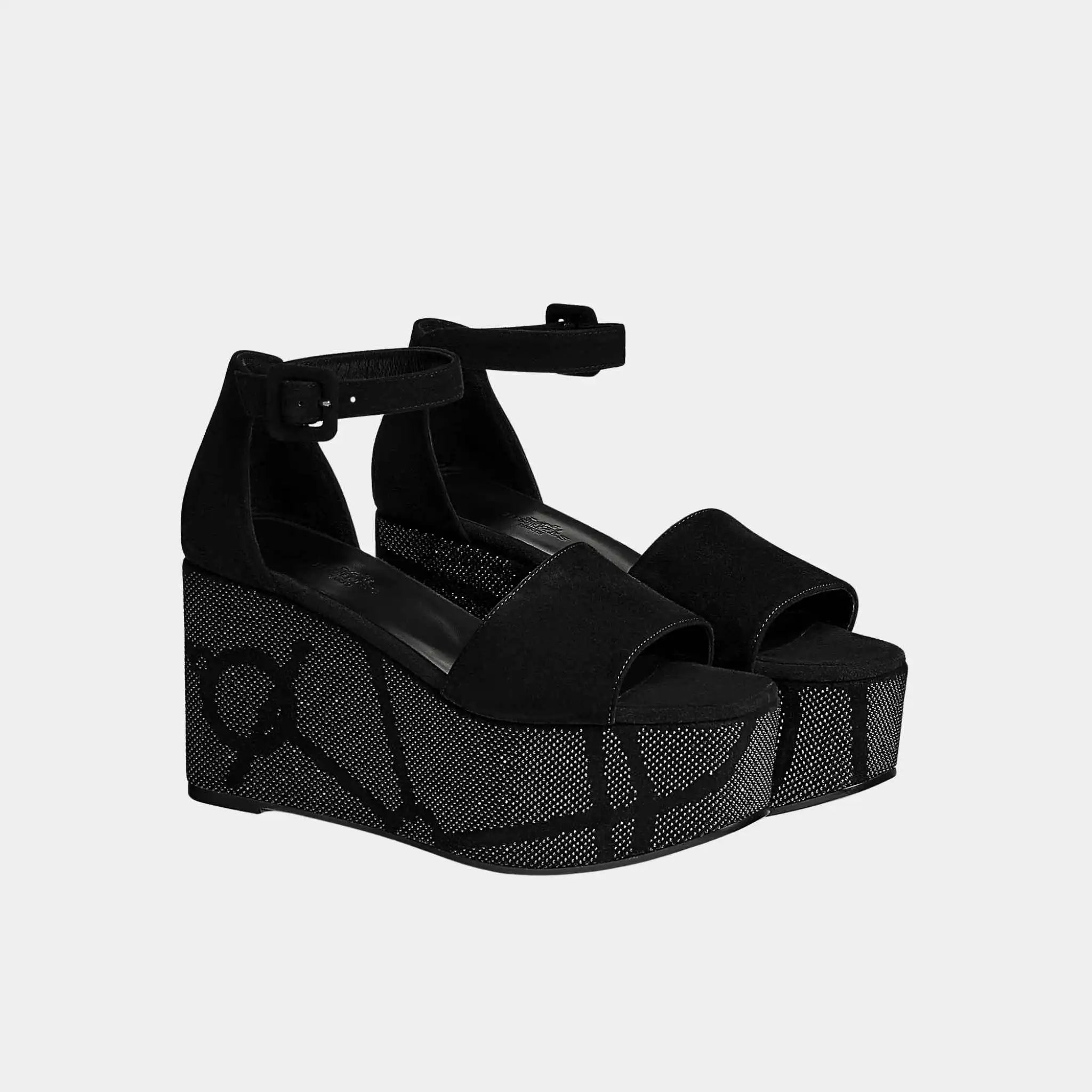 Luminous 35 Platform Sandals in Suede Goatskin