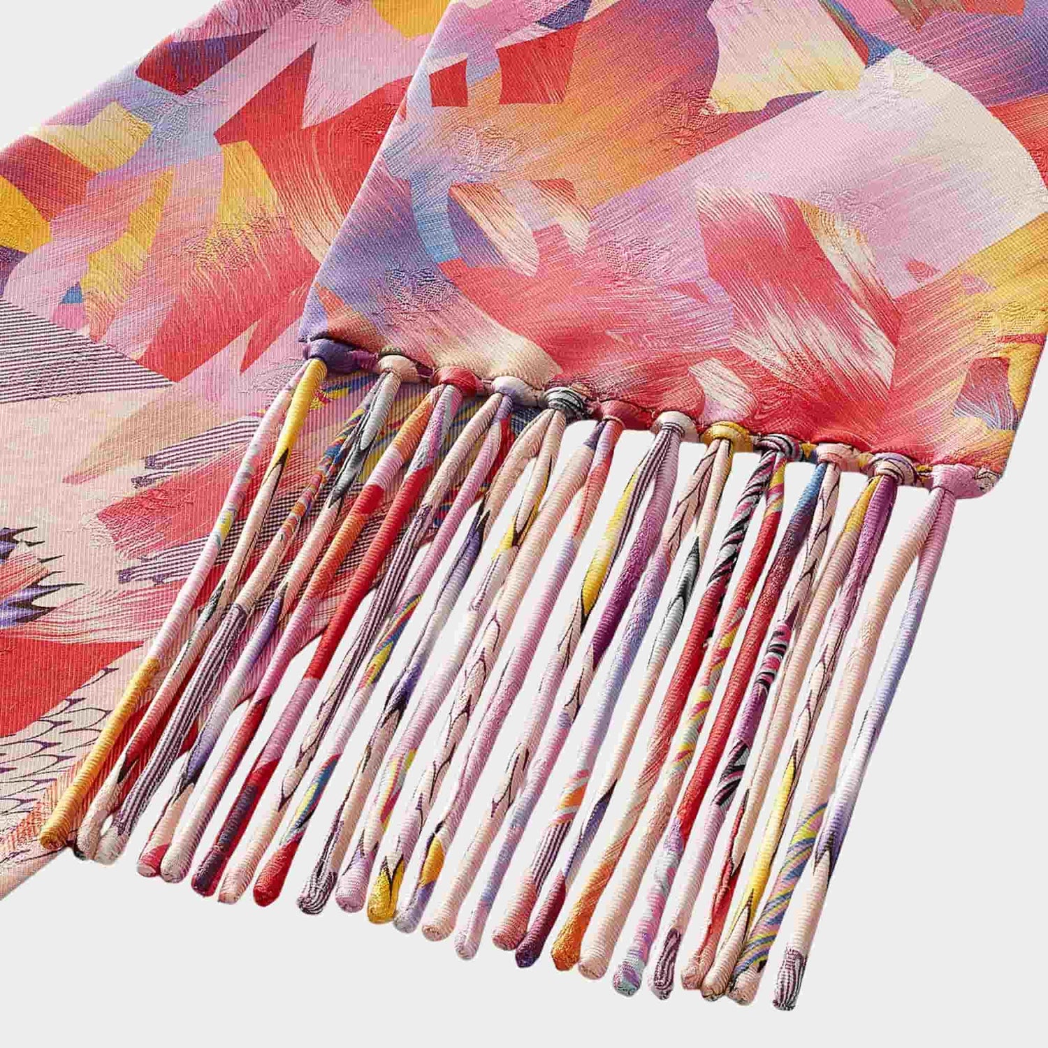 Marble Silk Fringed Muffler