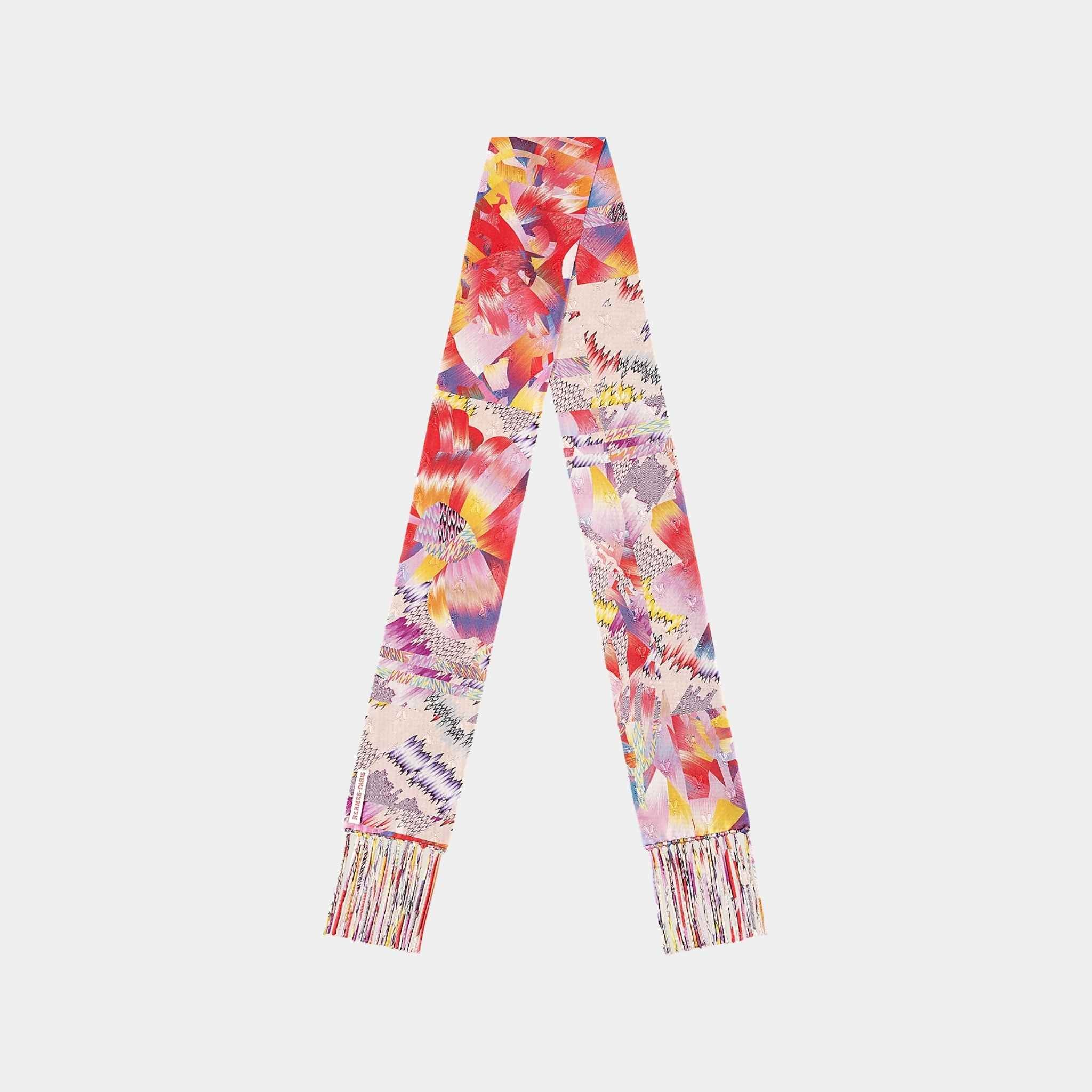 Marble Silk Fringed Muffler