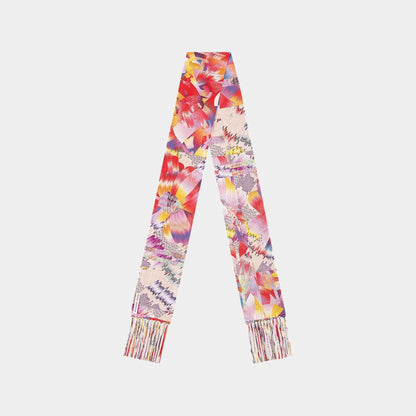 Marble Silk Fringed Muffler