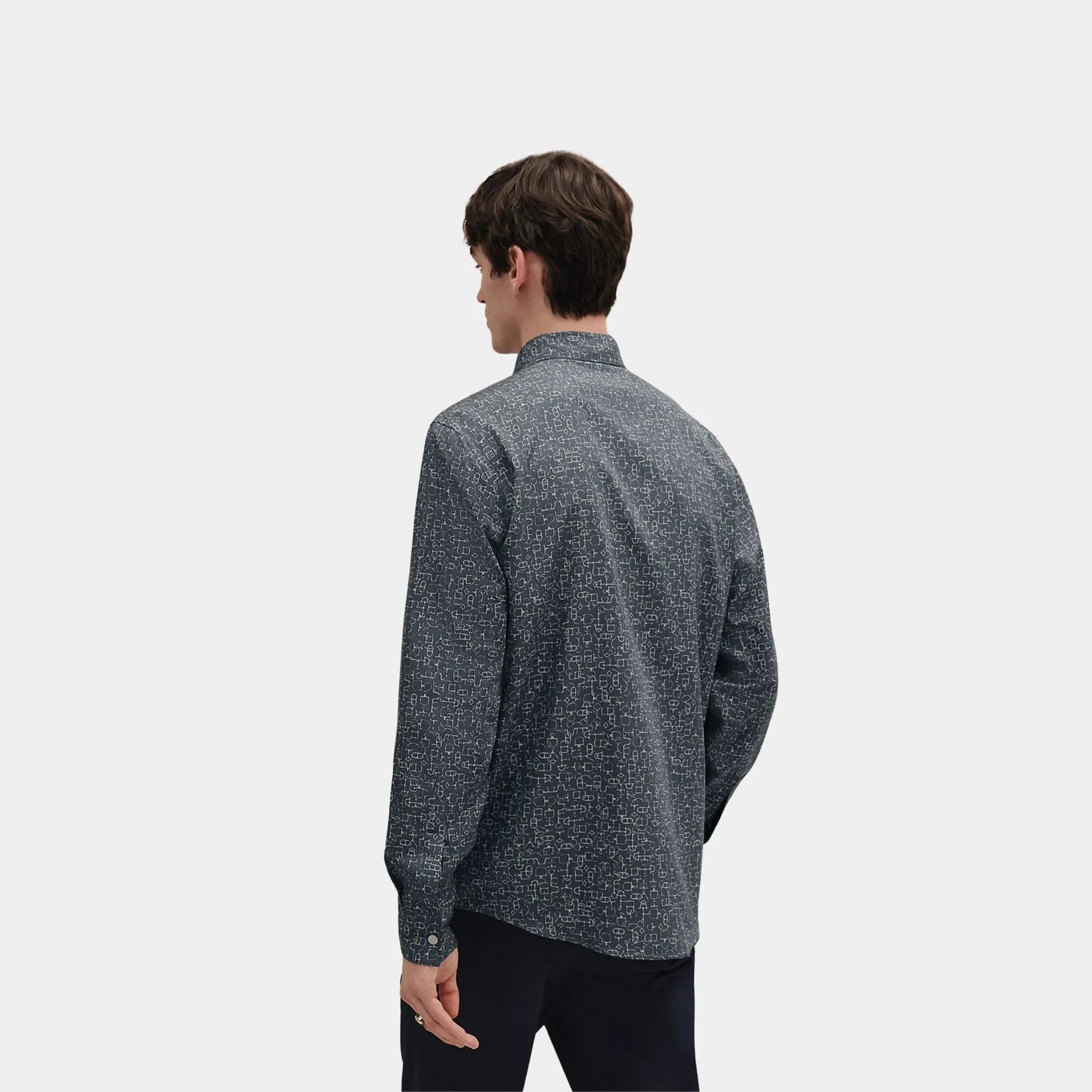 Meli-Mors Straight-body Shirt in Silk and Cotton