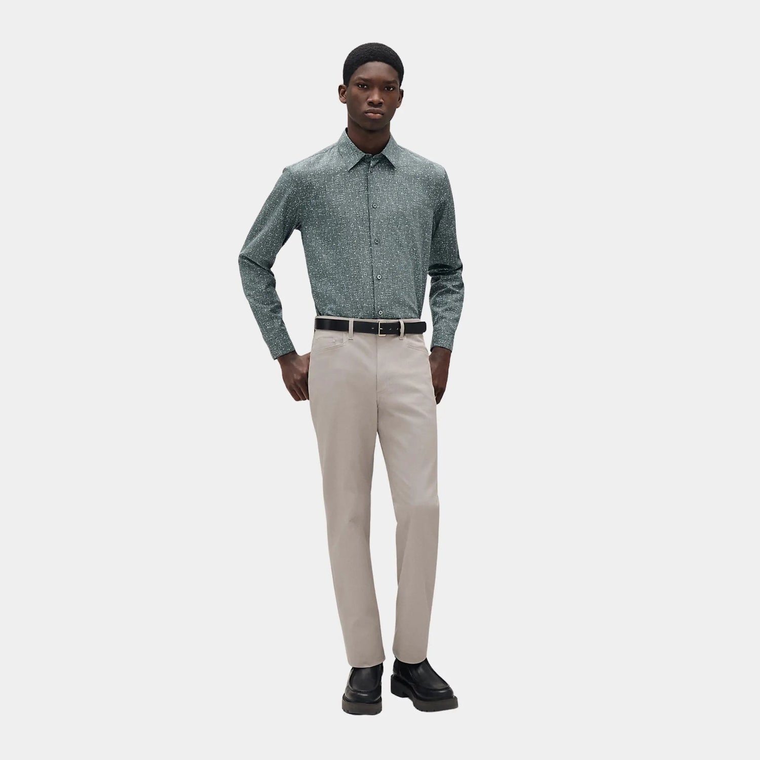 Meli-Mors Straight-body Shirt in Silk and Cotton
