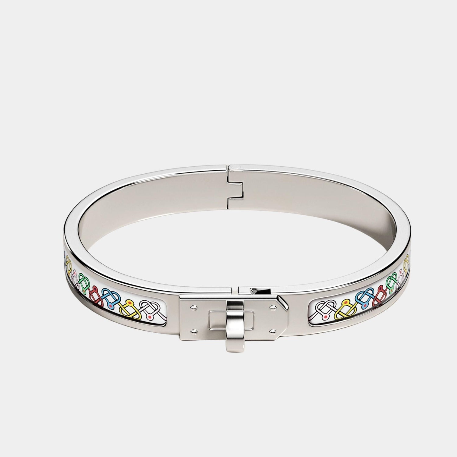 Mini Clic Kelly Petits Coeurs Bracelet Palladium Plated