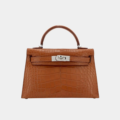 Mini Kelly Alligator Gold PHW