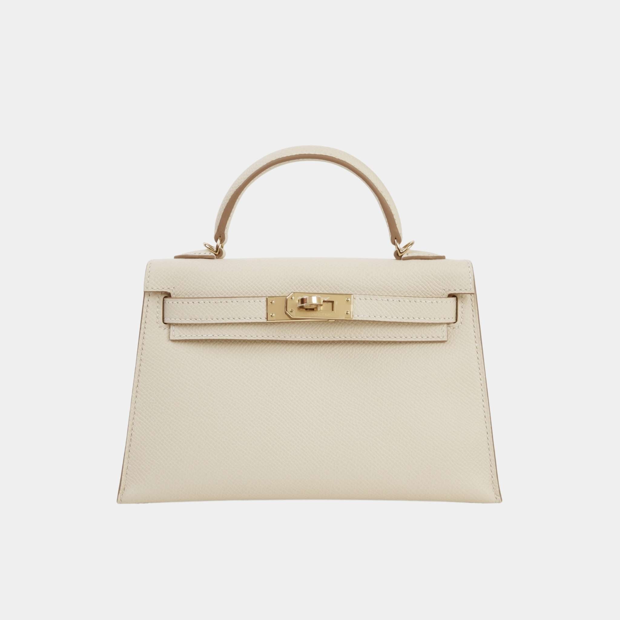 Mini Kelly II Epsom Craie PBHW