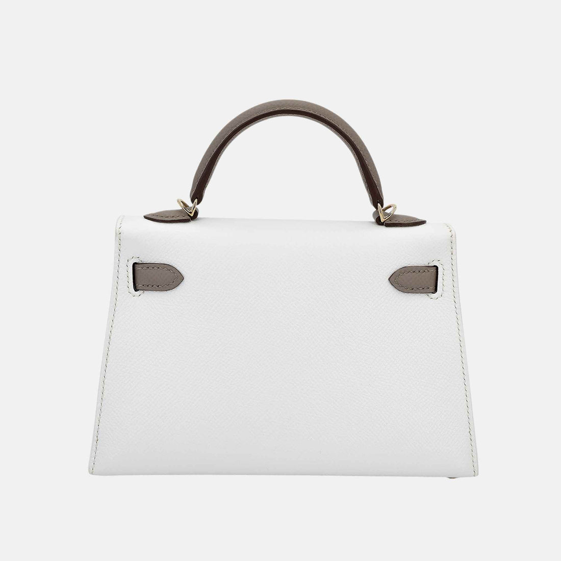 Mini Kelly II Epsom Gris Asphalte / White PBHW