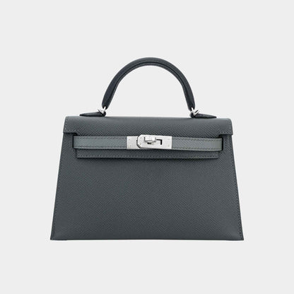 Mini Kelly II Epsom Vert Mangrove/Vert Amande/Black PHW