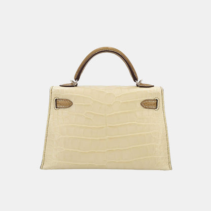 Mini Kelly II HSS Matte Alligator Vanille/Kraft PBHW