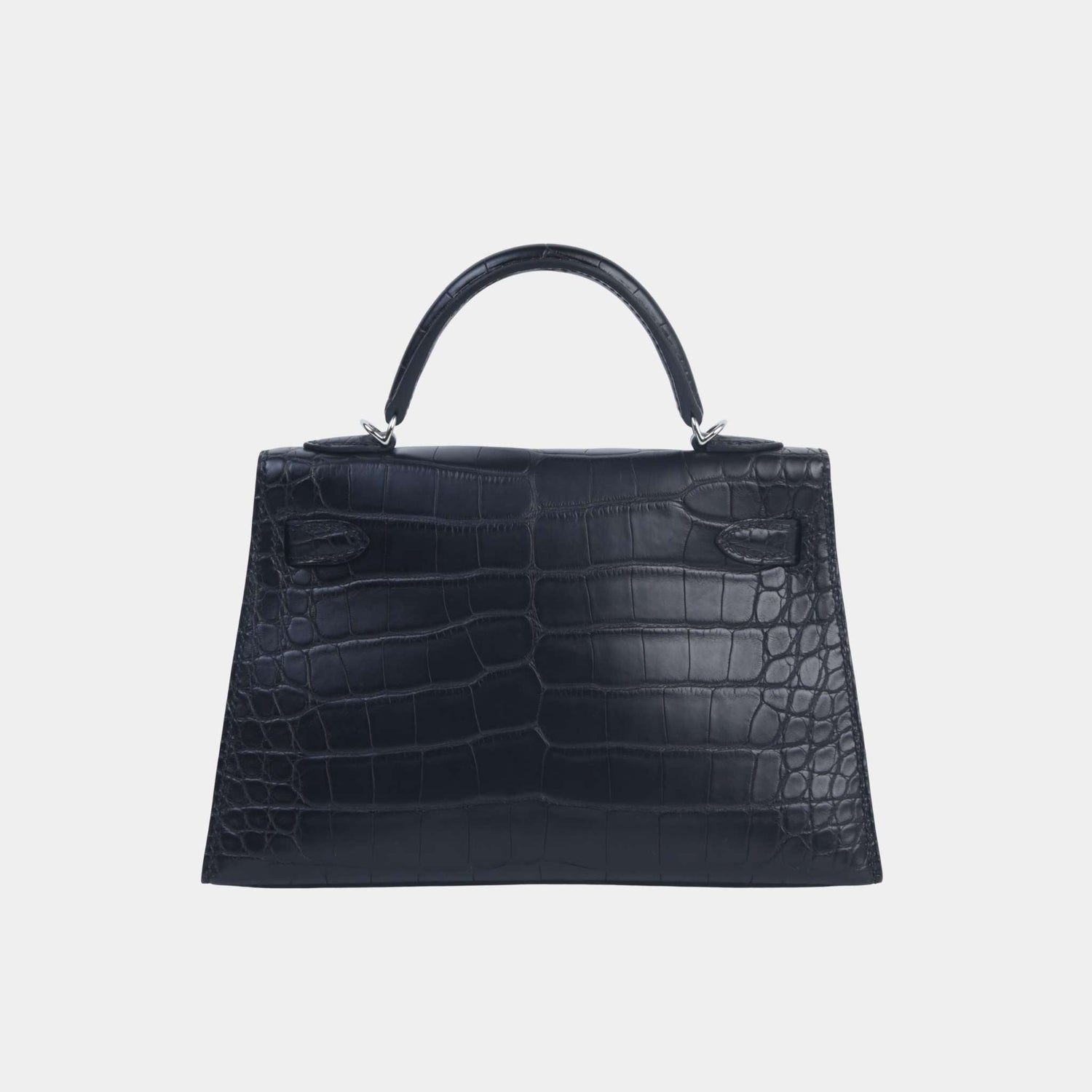 Mini Kelly II Matte Alligator Black PHW