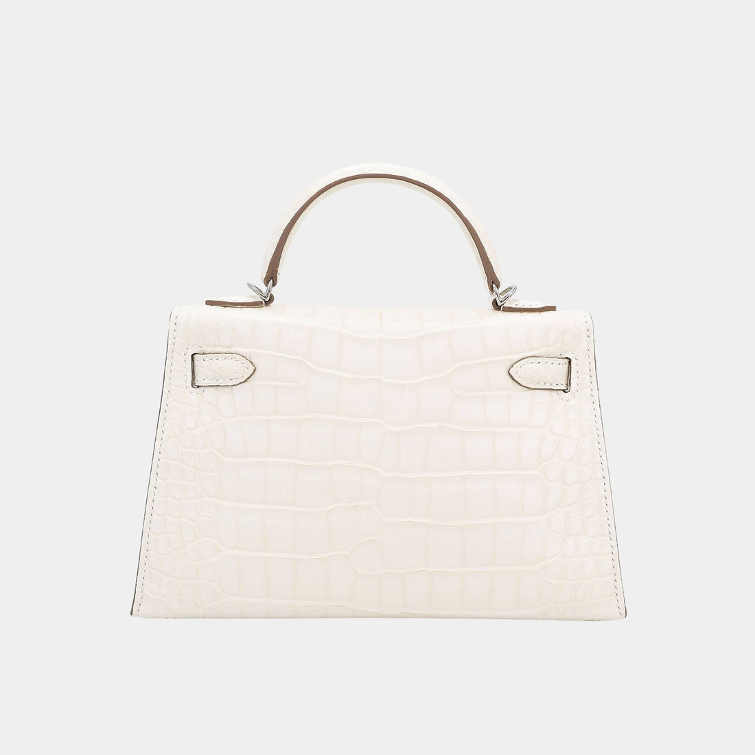 Mini Kelly II Matte Alligator Nata PHW