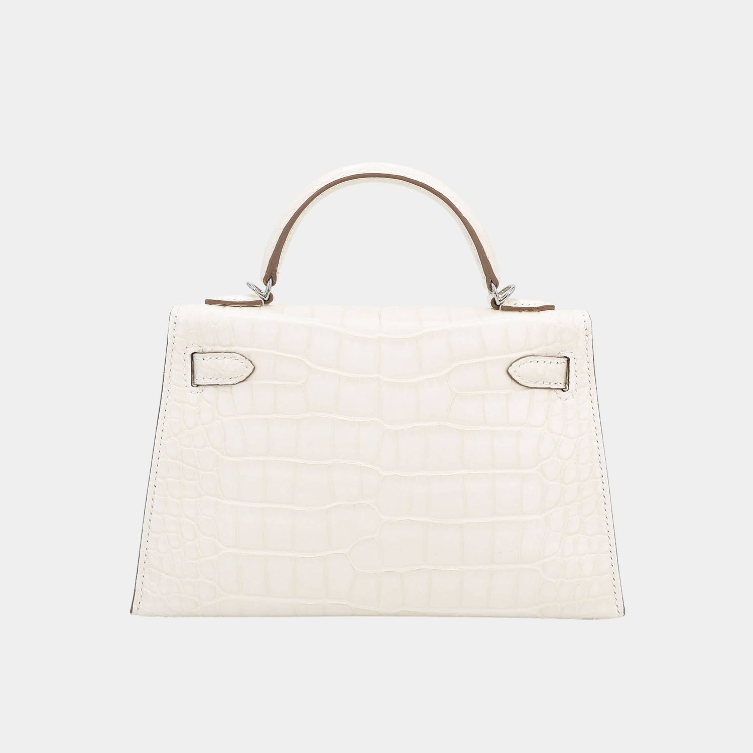 Mini Kelly II Matte Alligator Nata PHW