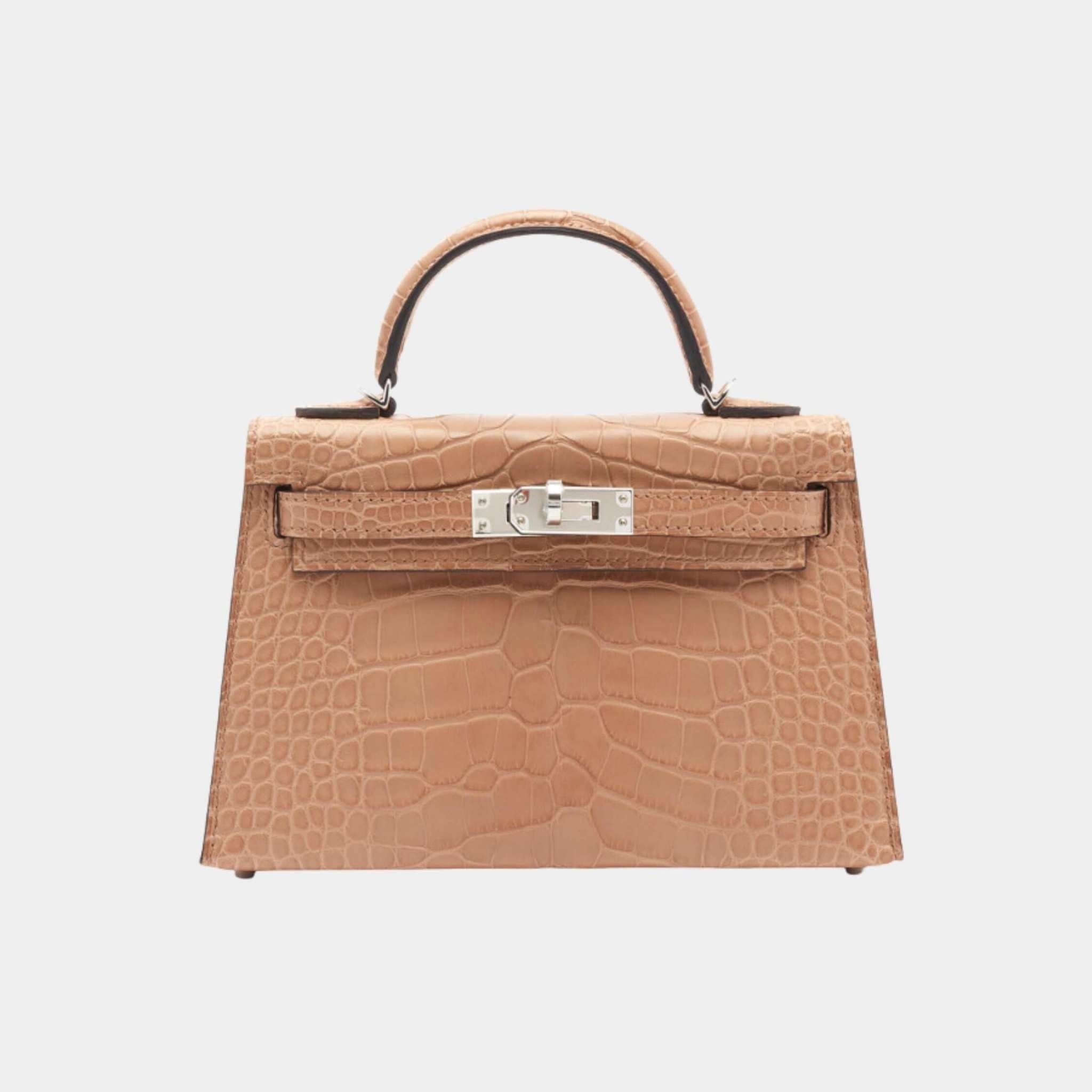 Mini Kelly II Matte Alligator Chai PHW
