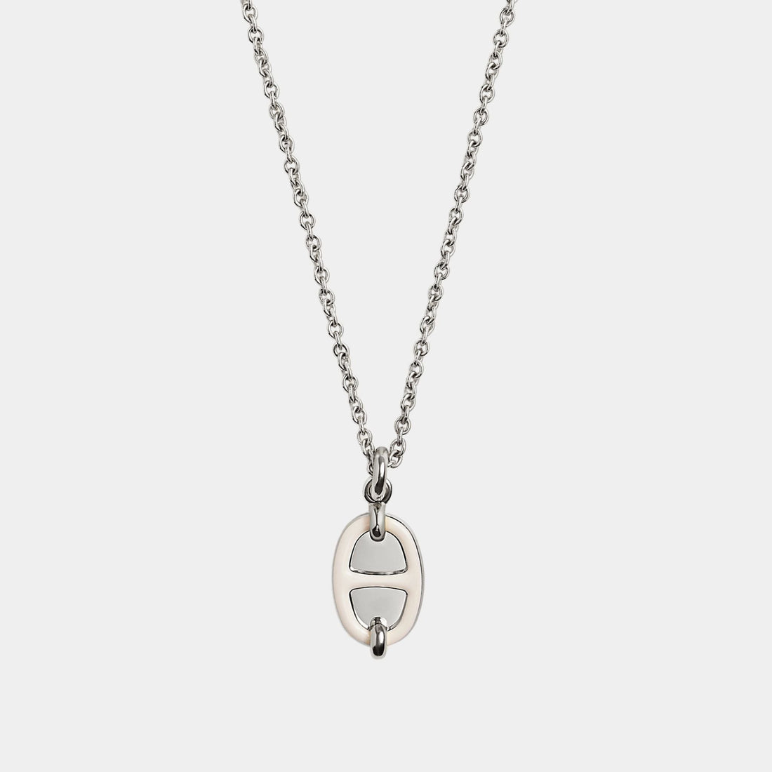 Mini Maillon Pendant Small Model Palladium Plated