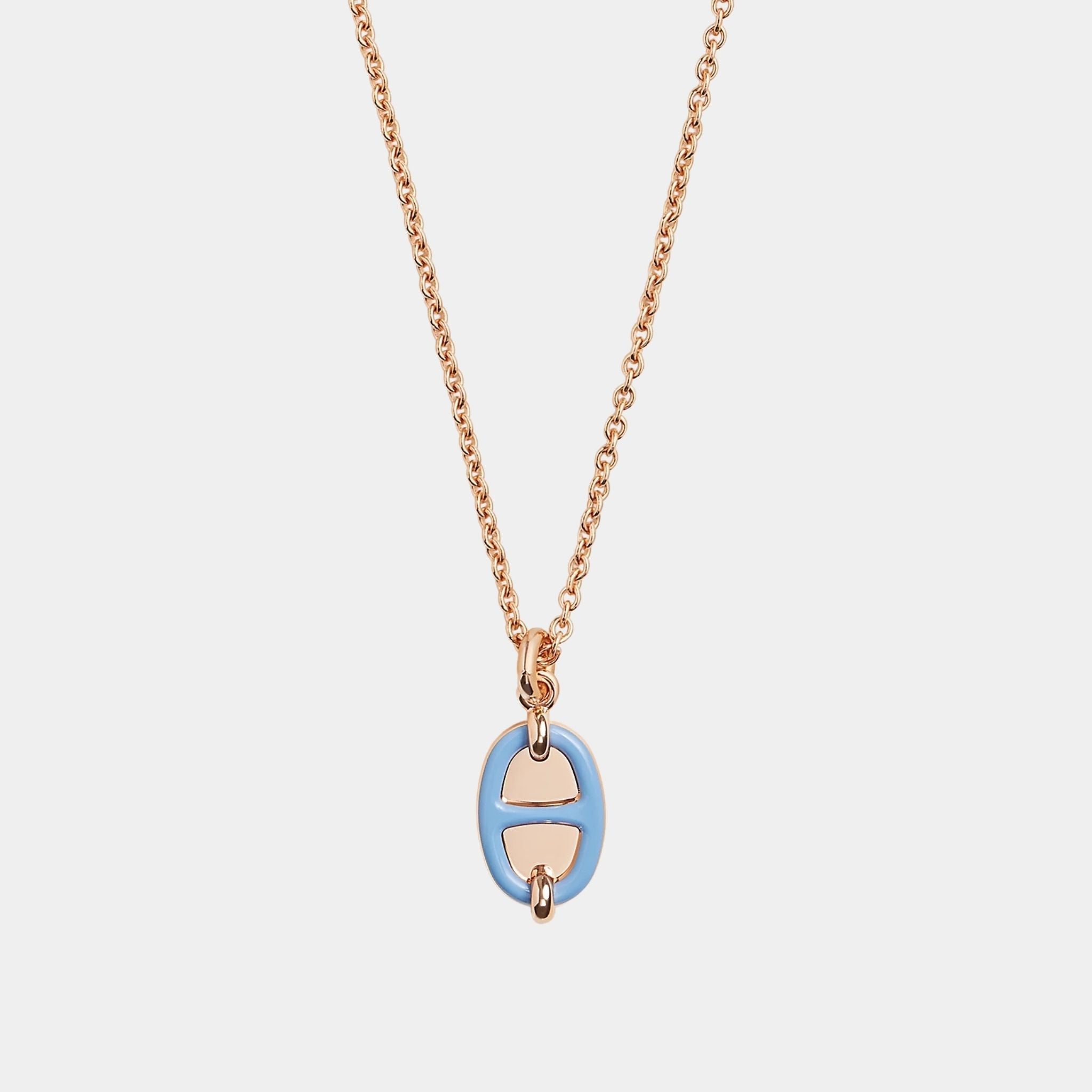 Mini Maillon Pendant Small Model Rose Gold Plated