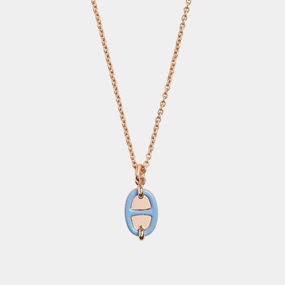 Mini Maillon Pendant Small Model Rose Gold Plated