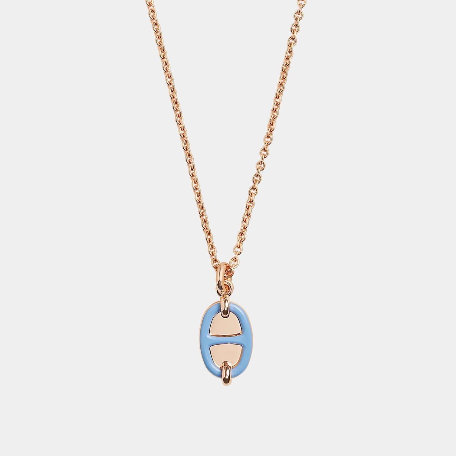 Mini Maillon Pendant Small Model Rose Gold Plated