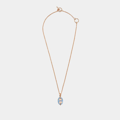 Mini Maillon Pendant Small Model Rose Gold Plated