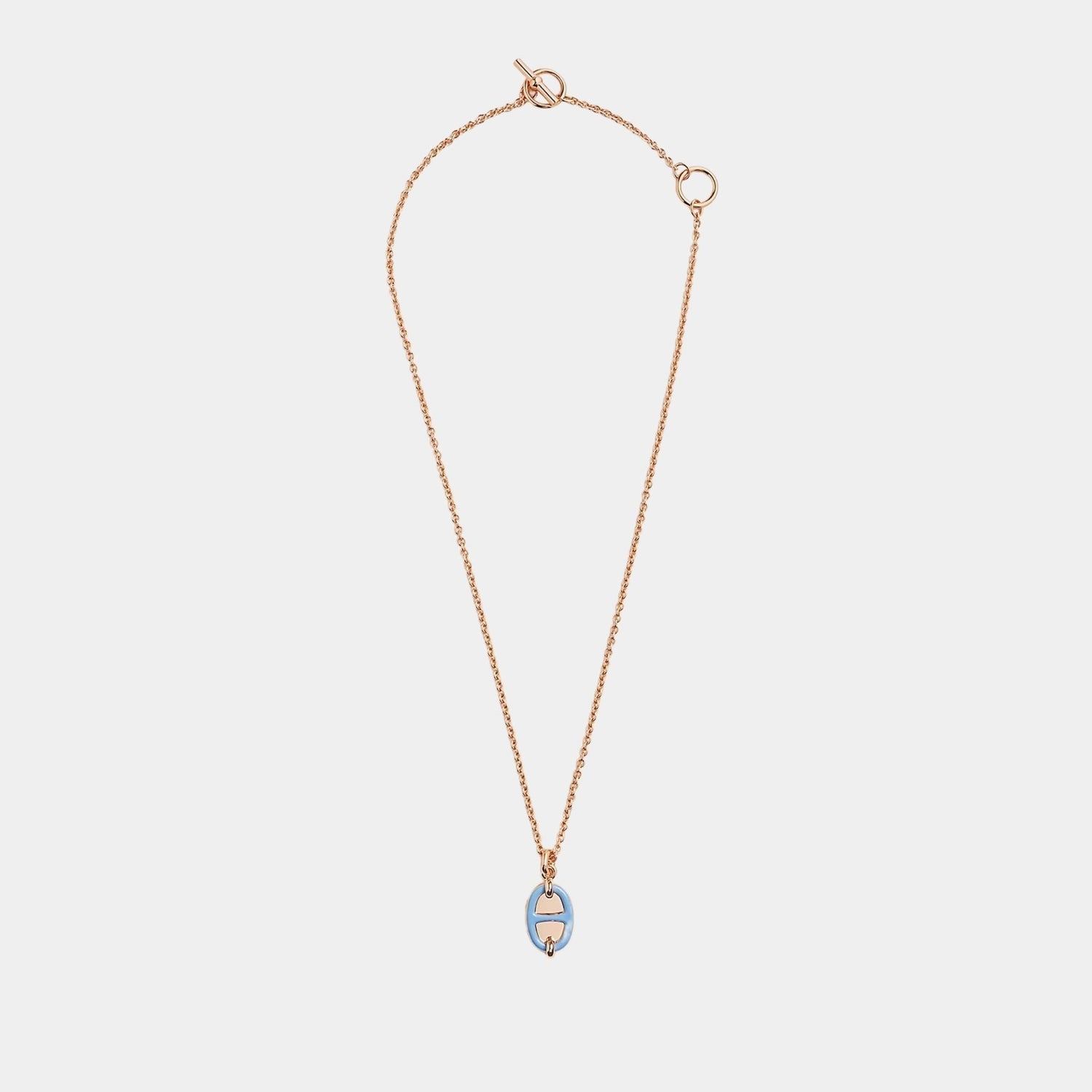 Mini Maillon Pendant Small Model Rose Gold Plated