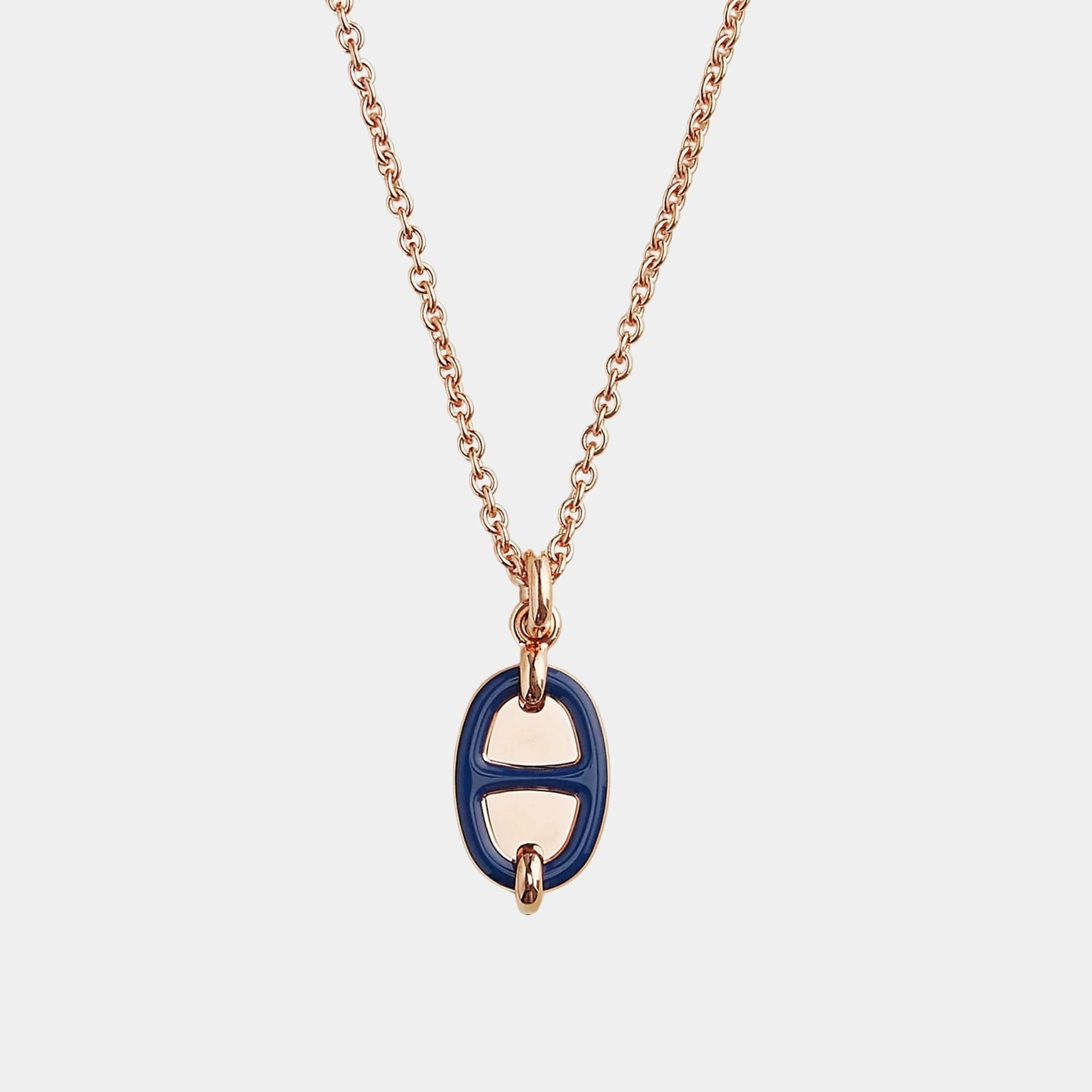 Mini Maillon Pendant Small Model Rose Gold Plated
