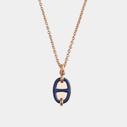 Mini Maillon Pendant Small Model Rose Gold Plated