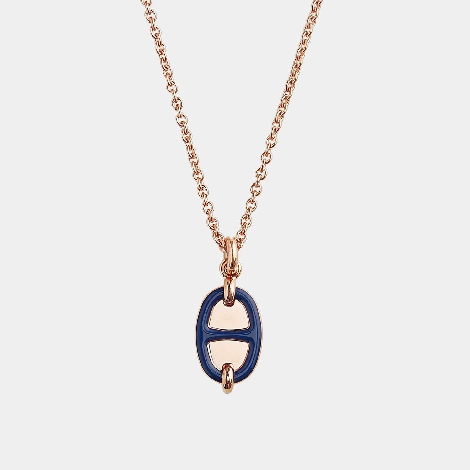 Mini Maillon Pendant Small Model Rose Gold Plated