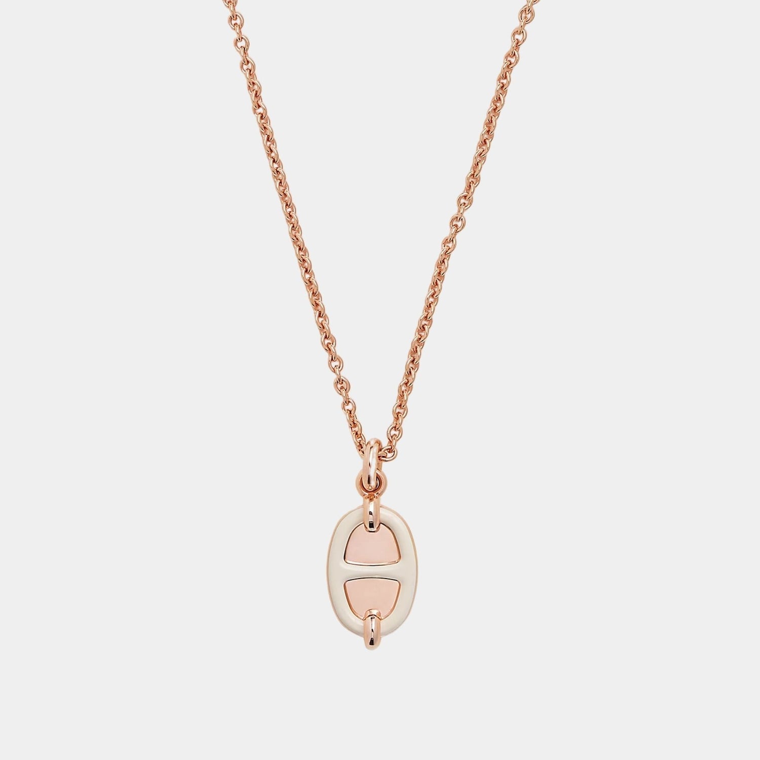 Mini Maillon Pendant Small Model Rose Gold Plated