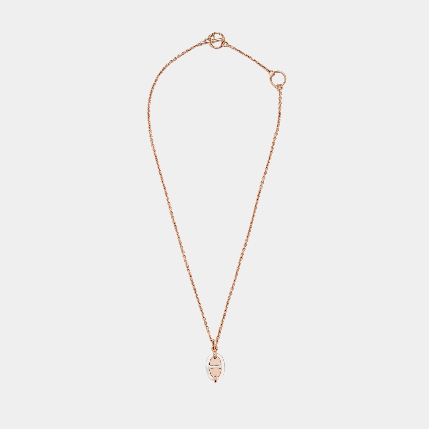 Mini Maillon Pendant Small Model Rose Gold Plated